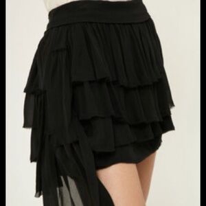 Edun silk tiered ruffle skirt size 6